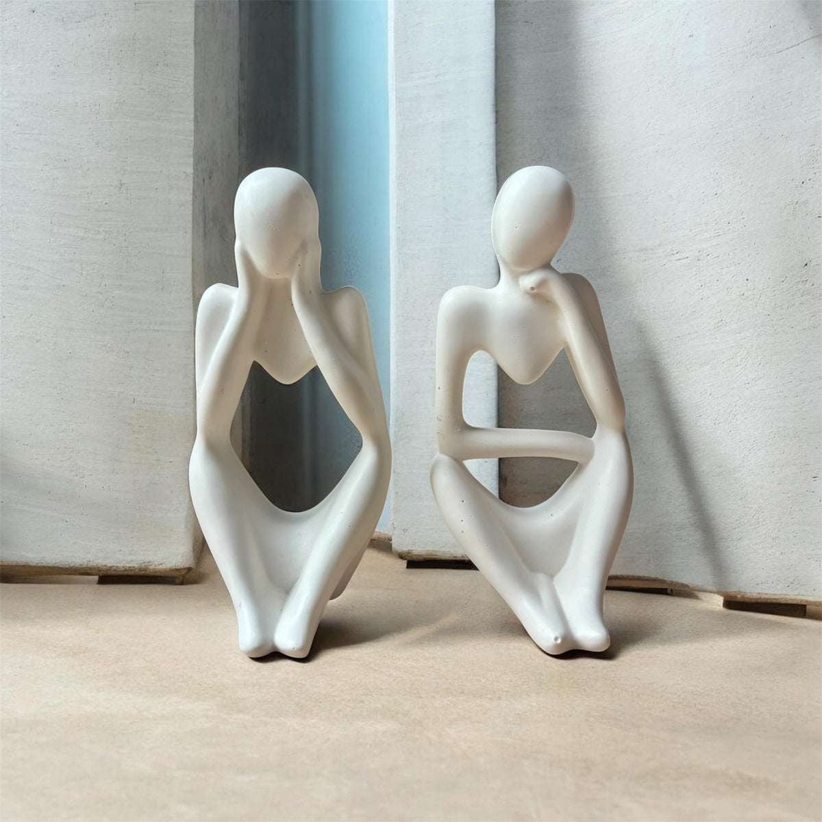 Statues "penseur" et "rêveur"